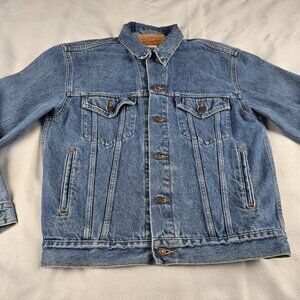 Levi Strauss Mens Sz Medium Vintage Denim Jean Relaxed Trucker Jacket 70508-7112